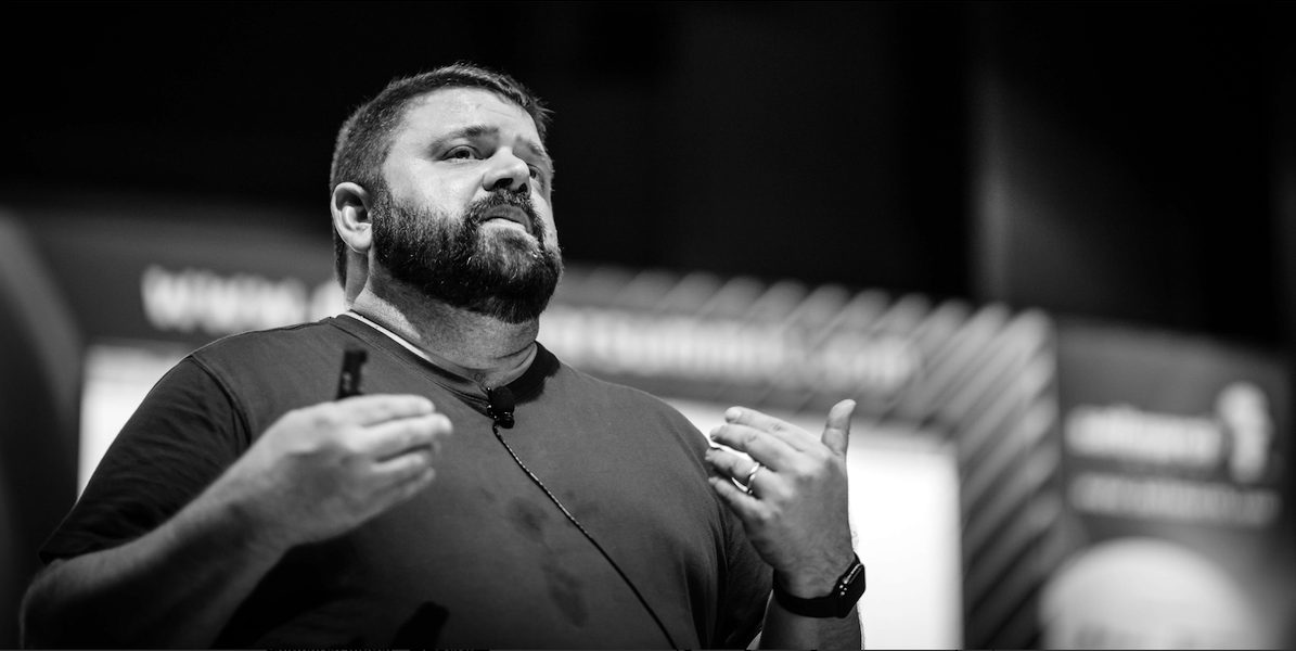 Brian Sletten presenting on stage